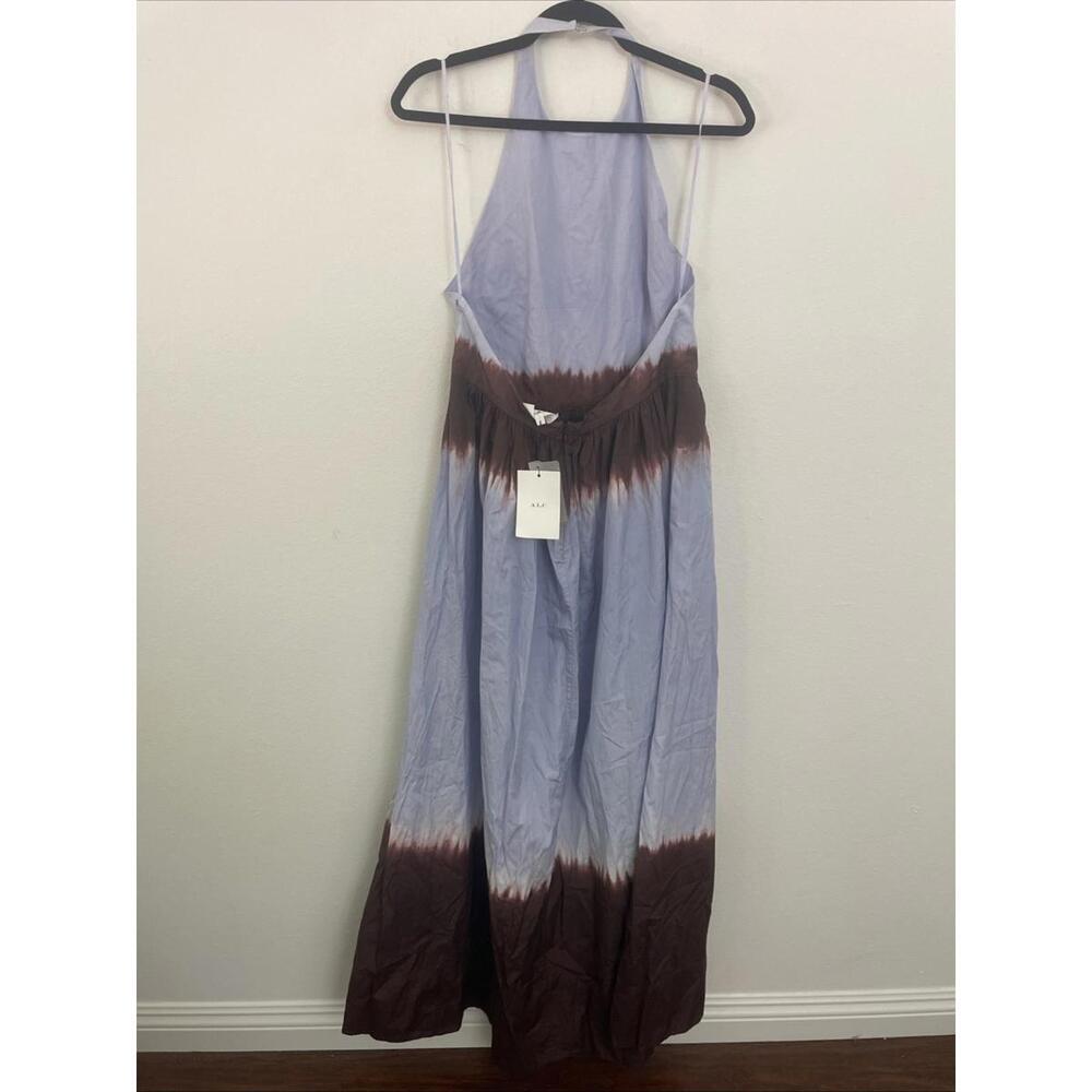 ALC Halter Blair Dress Ombré Tie Dye Brown Purple Beach Maxi Poplin size 10 $595 - Picture 13 of 13